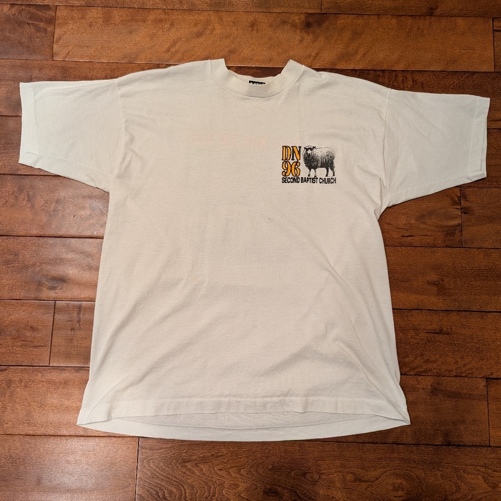 Vintage 1996 "Rock With The Flock" Religious T-Shirt – XL